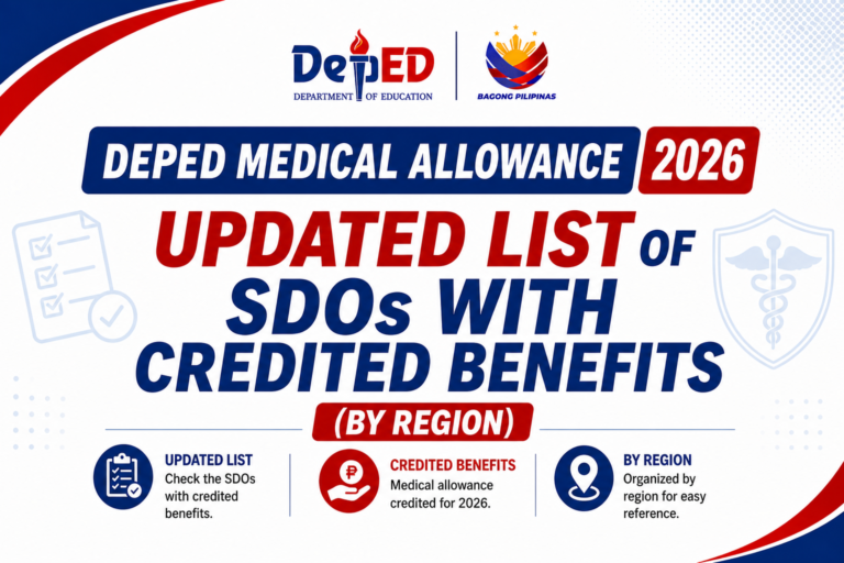 DepEd Medical Allowance Update 2026: List of SDOs with Credited Benefits